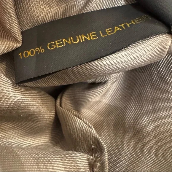 Rebecca Minkoff Genuine Leather Tan Chain Strap Crossbody Bag - Picture 12 of 14